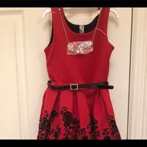 Red girls formal dress